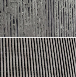  Compabloc heat exchanger before and after cleaning.