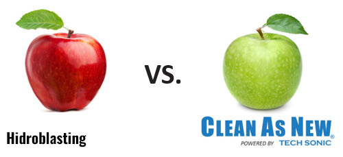 Hidroblasting VS. Clean As New Powered By Tech Sonic